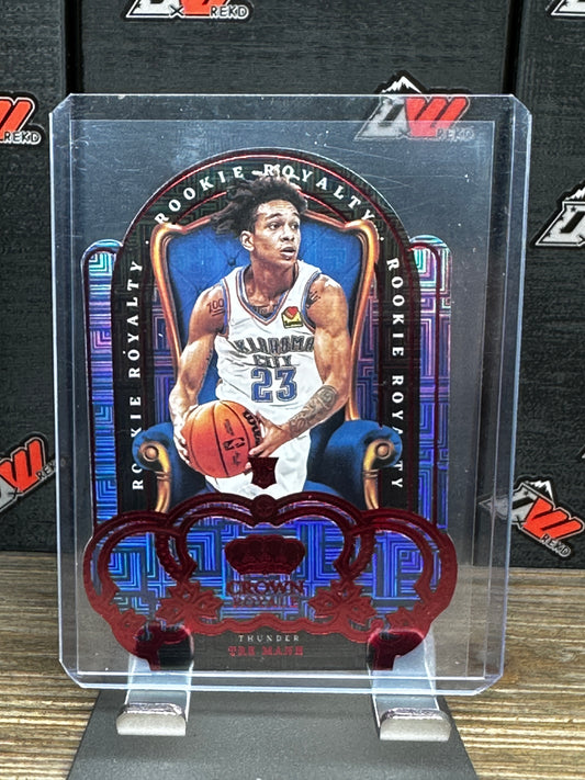 2021-22 Crown Royale Tmall Asia Tre Mann Rookie Royalty Red Mojo RC #21