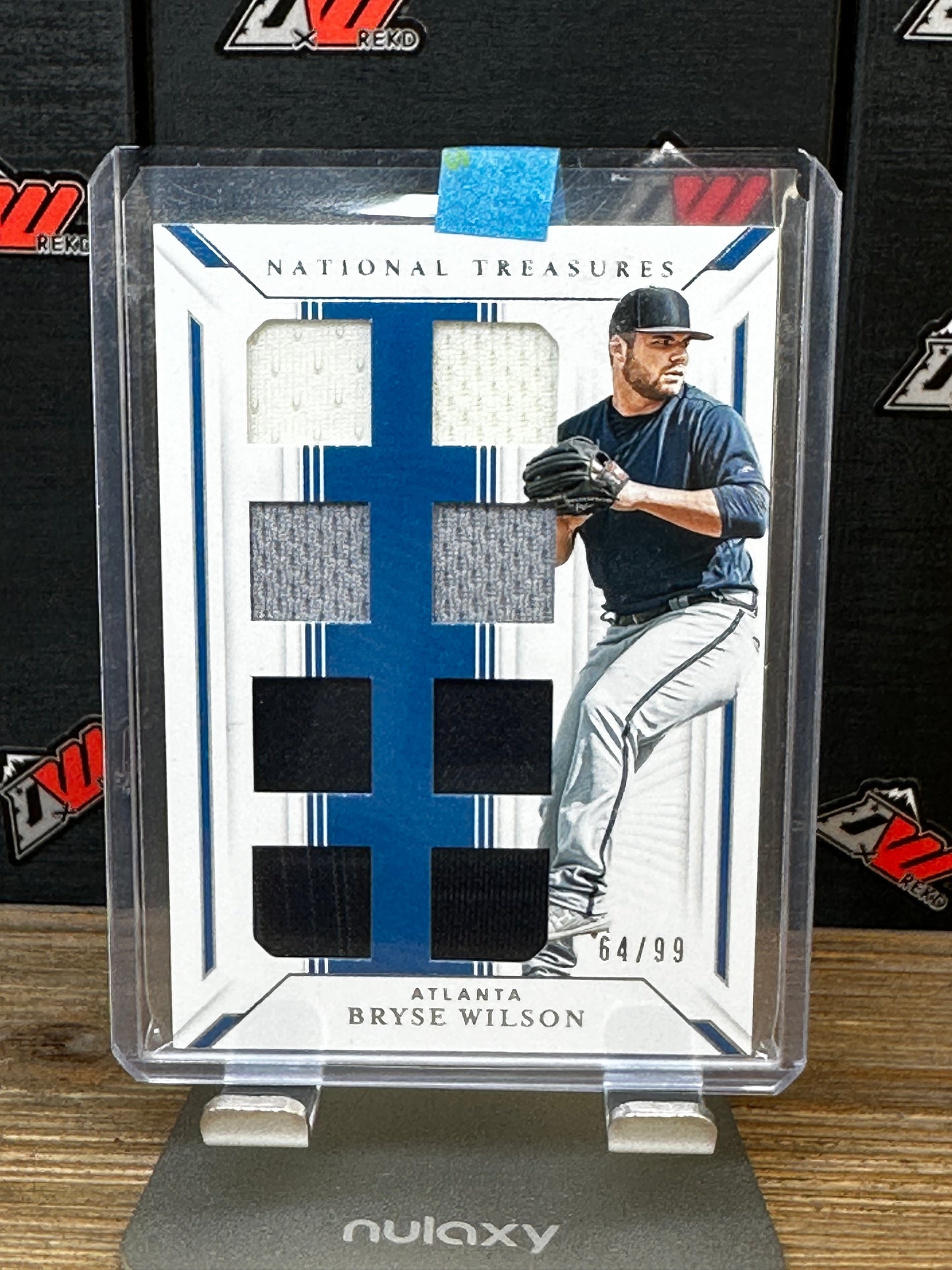 Bryse Wilson 2019 National Treasures #GGMS-BW Rookie Patch Braves Brewers /99