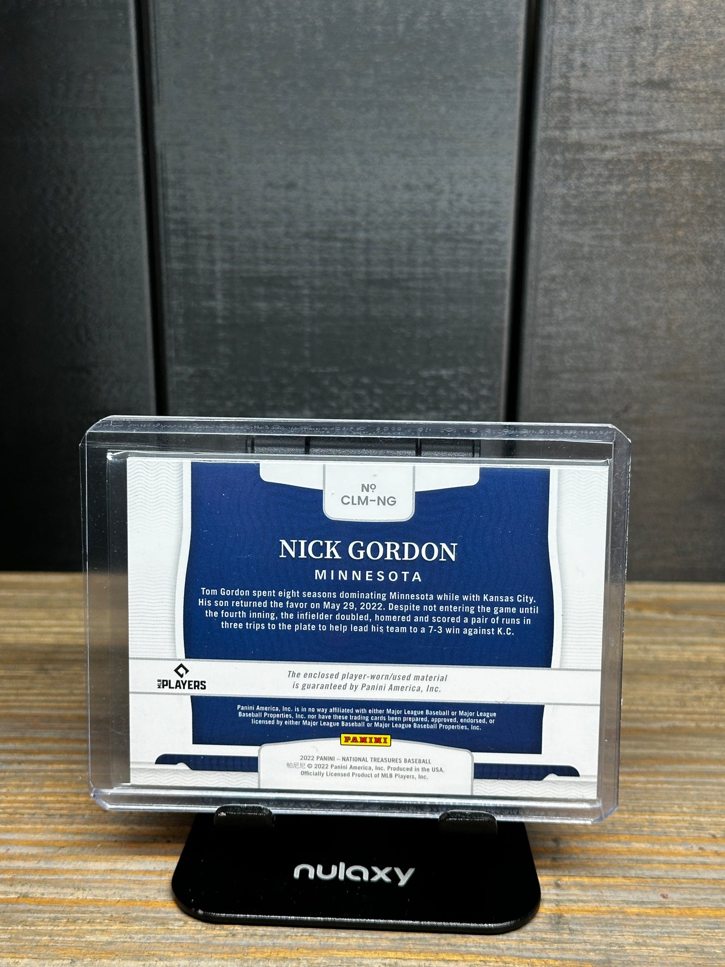 2022 National Treasures Nick Gordon Colossal Patch /99