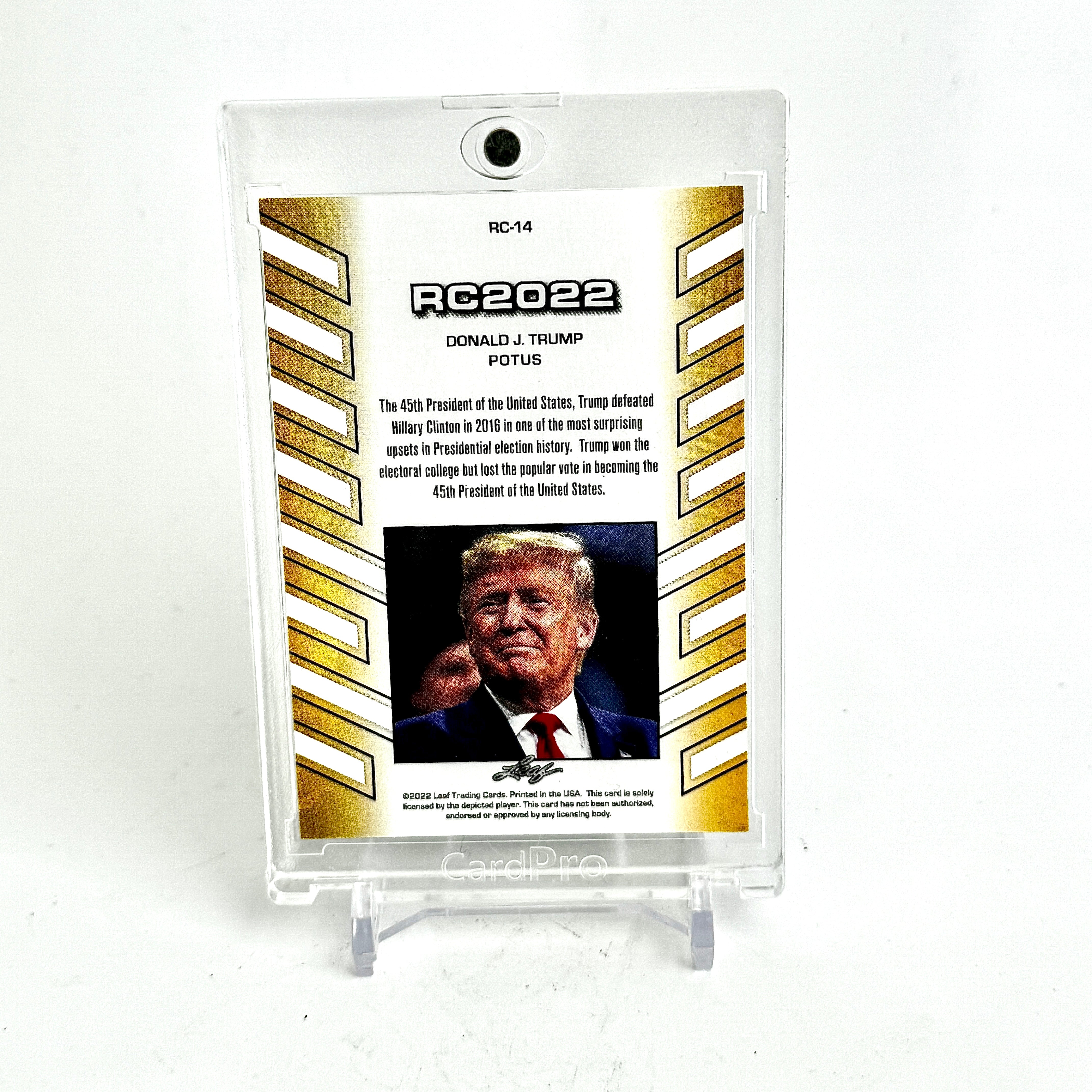 2022 Leaf Donald Trump Rookie Card #RC14