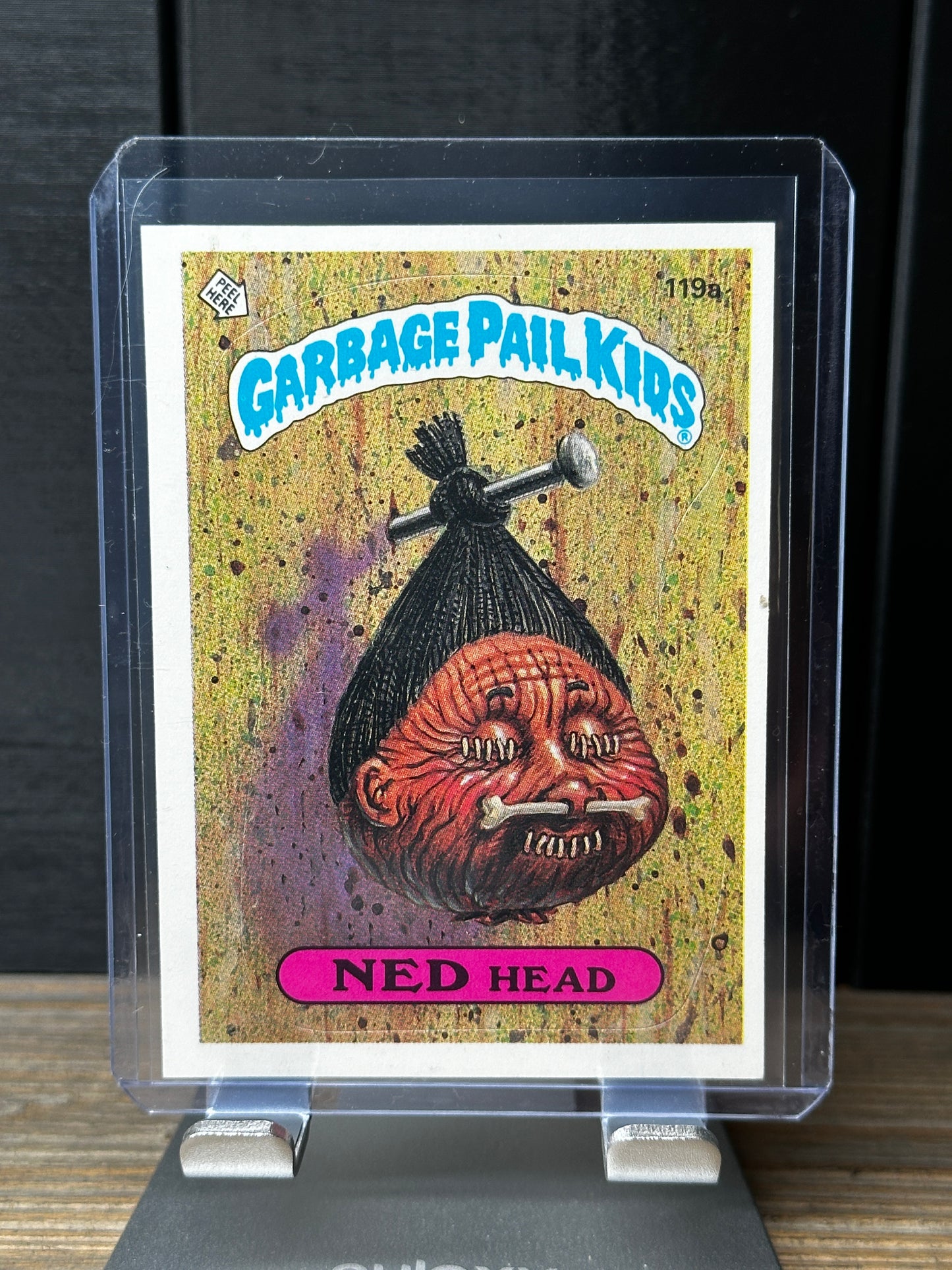 1986 Garbage Pail Kids 119a NED HEAD Series 3 Original GPK STICKER