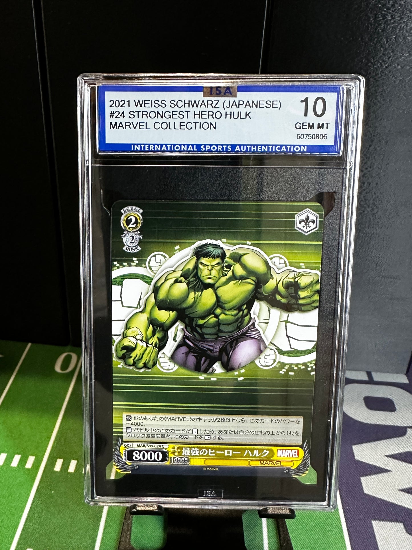 2021 Weiss Schwarz Marvel #24 Strongest Hero Hulk Gem Mt 10 Japanese RARE