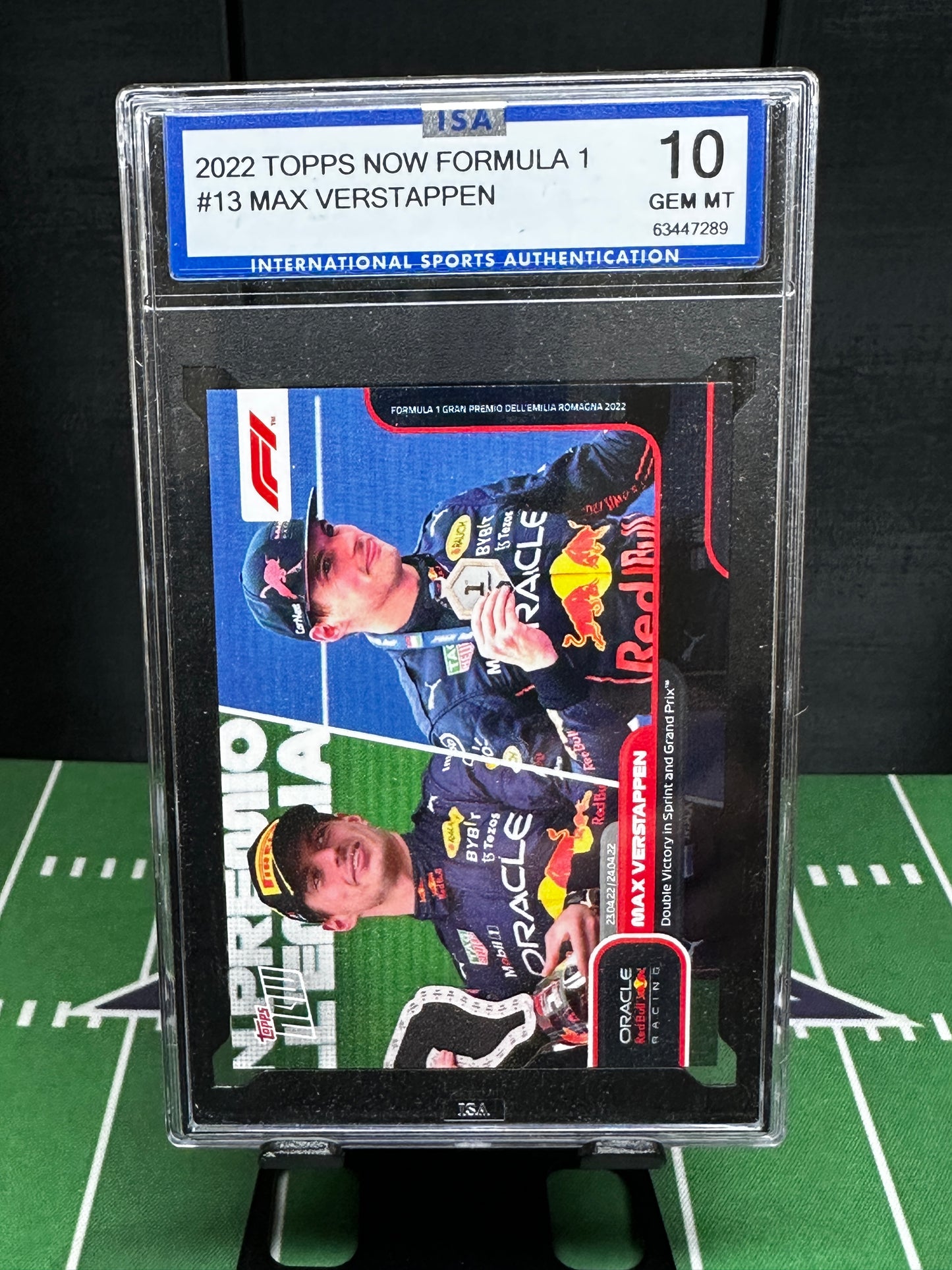 2022 TOPPS NOW FORMULA 1 DOUBLE VICTORY SPRINT GRAND PRIX MAX VERSTAPPEN ISA 10