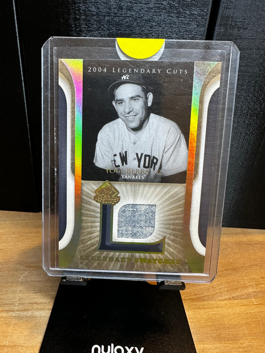 2004 Yogi Berra Upper deck Game Used jersey Card