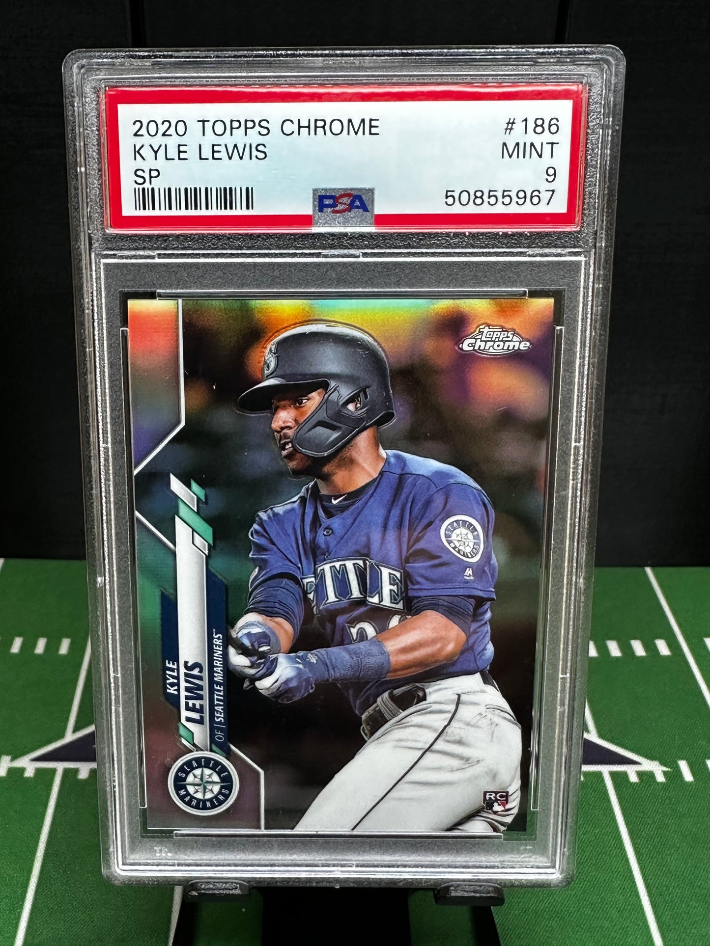 2020 Topps Chrome Kyle Lewis SP Variation Refractor Rookie PSA 10 RC