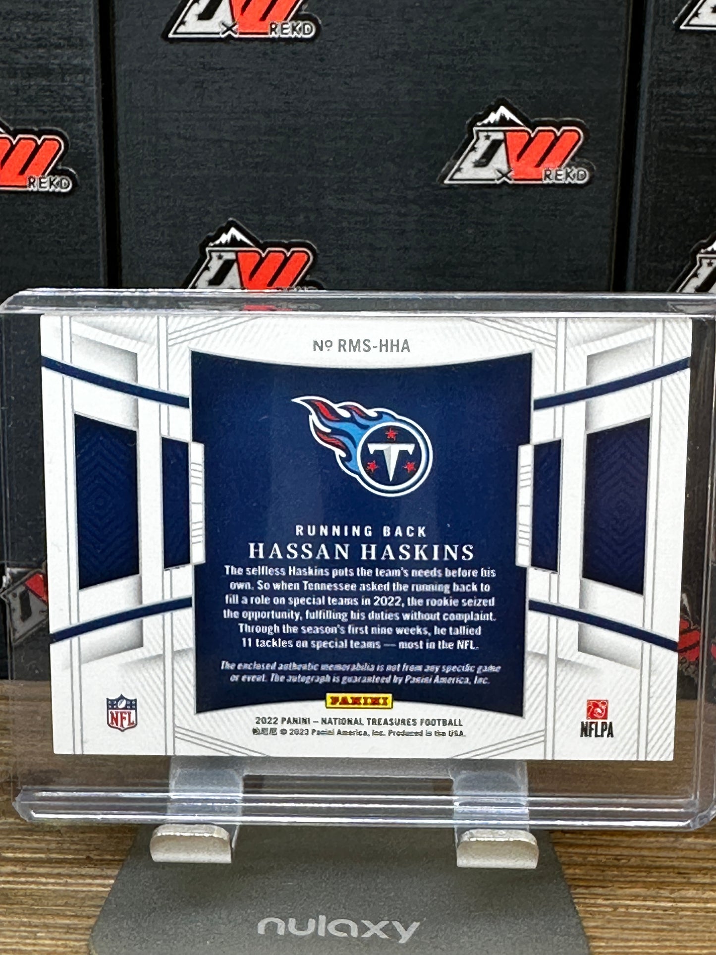 2022 National Treasures Hassan Haskins RPA RC Rookie Auto /99 Tennessee Titans