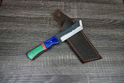 Custom Skinner Knife AUS-8 Steel Hard Wood Wooden Bolster Tactical Unique