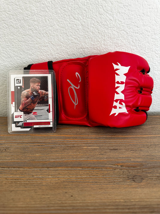 Cody Garbrandt signed MMA glove and on card auto