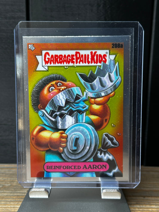 2022 Topps Chrome Garbage Pail Kids Refractor Reinforced Aaron GPK #208A