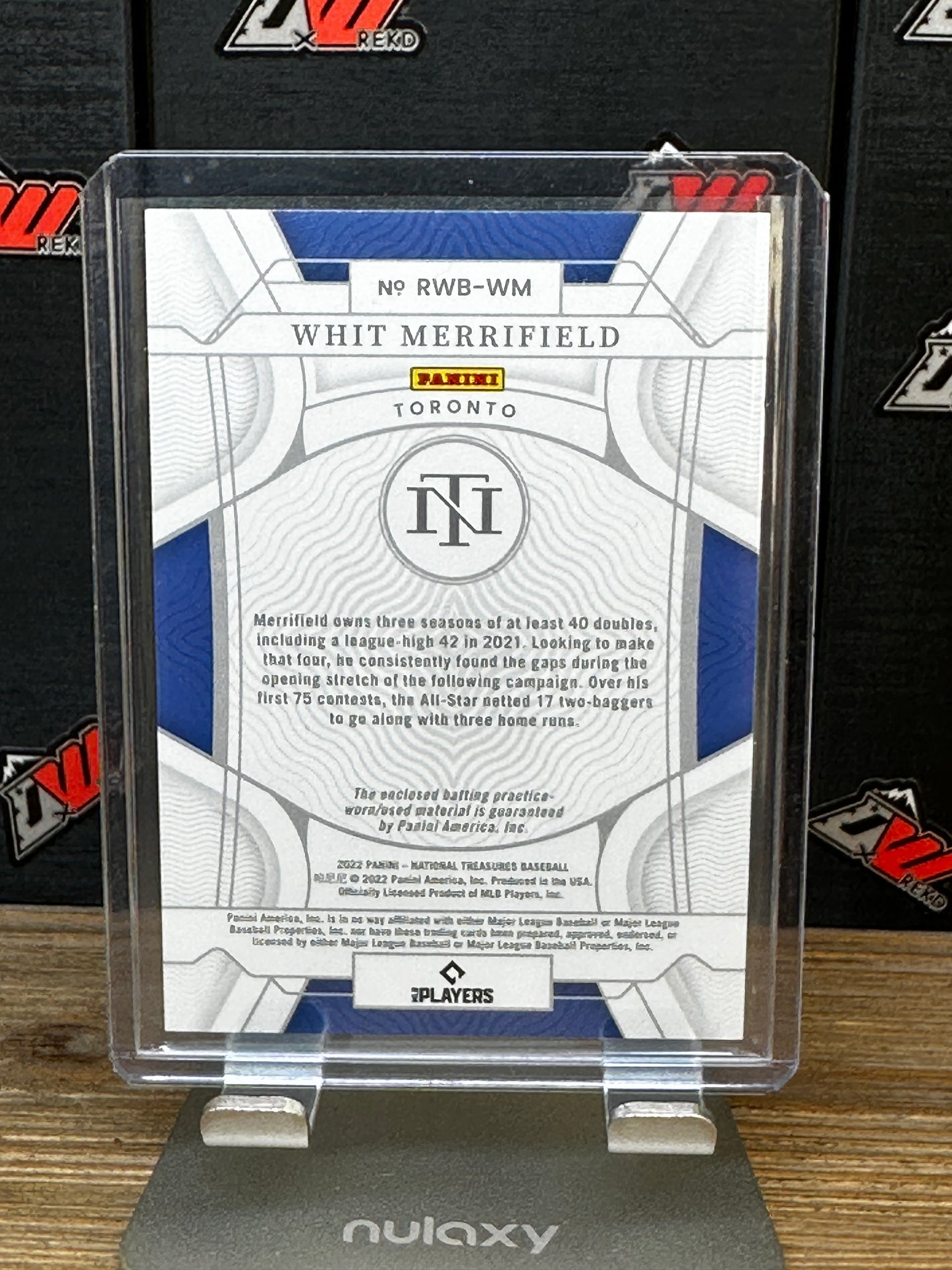 2022 National Treasures WHIT MERRIFIELD #RWB-WM Red White Blue Patch /99