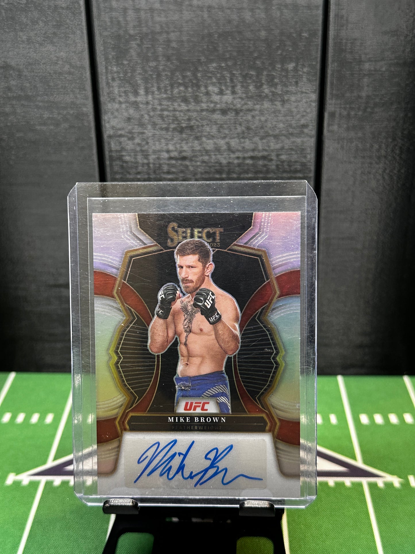 Mike Brown 2023 Panini UFC Select Signatures Silver Prizm Auto WEC Champion