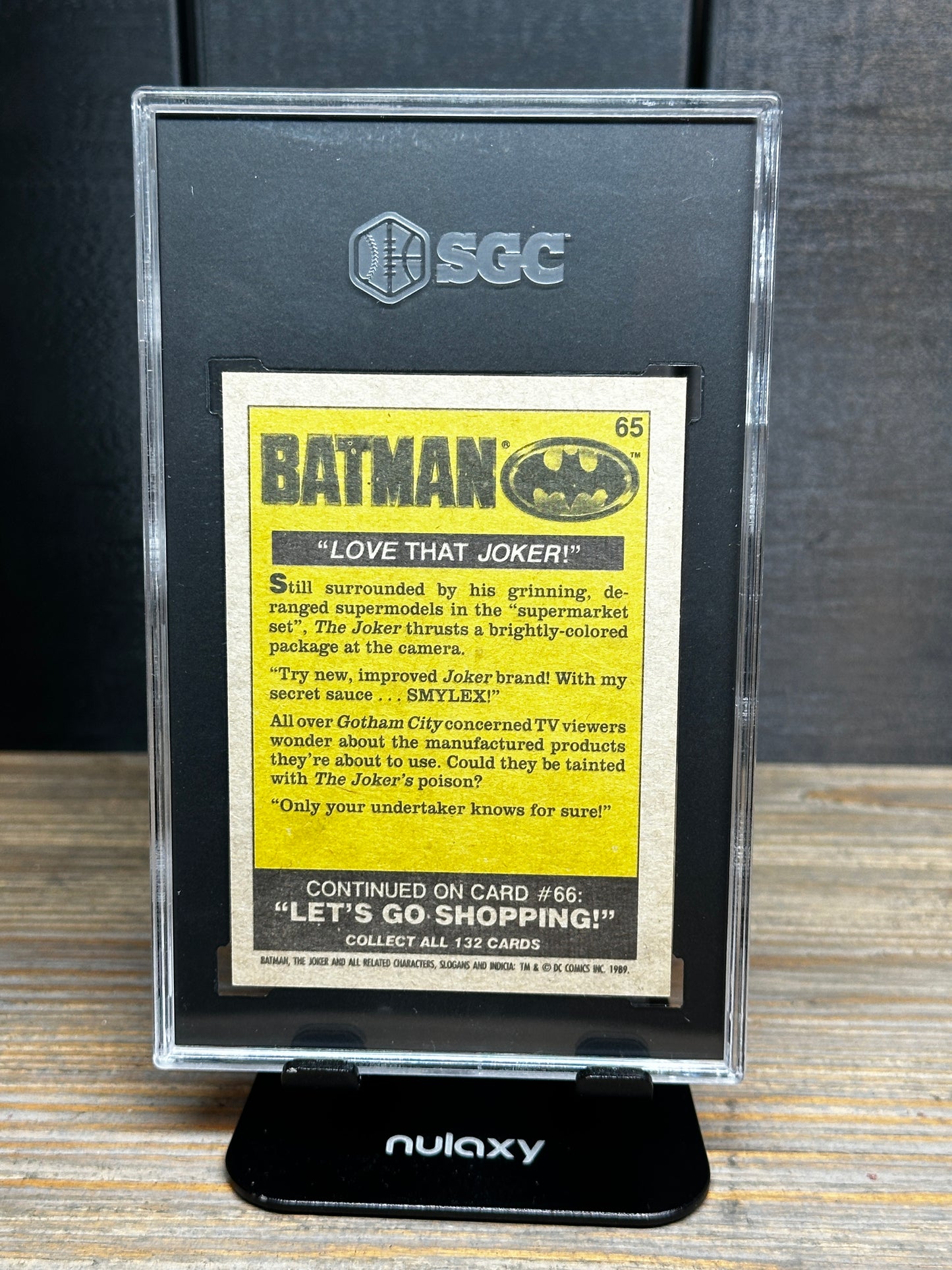 1989 Topps Batman Mini Love That Joker SGC 8  Jack Nicholson Rookie