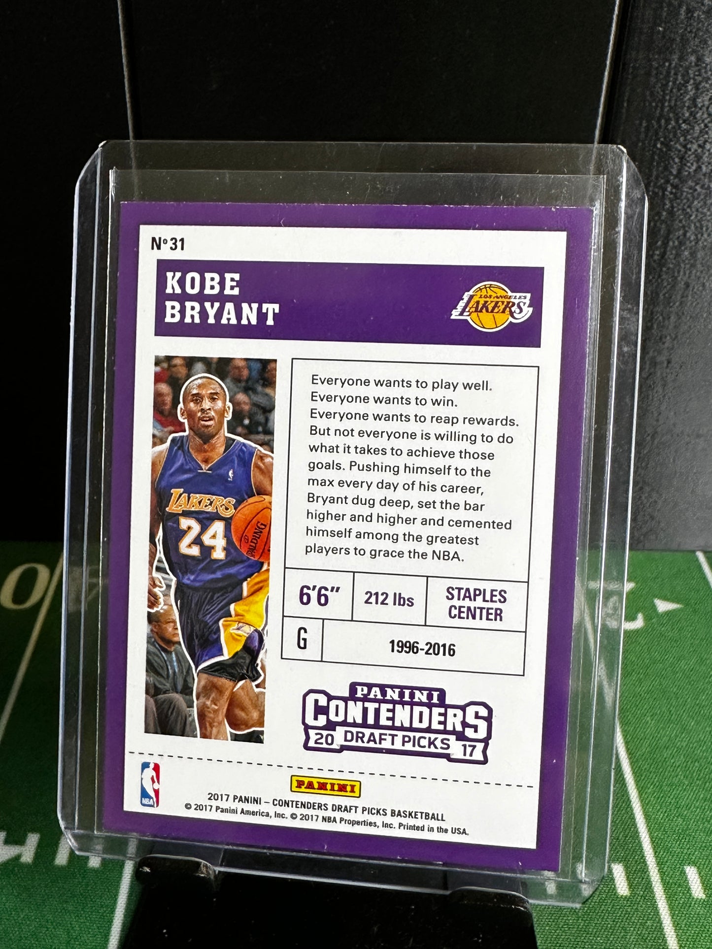 2017-18 Contenders Draft Picks Kobe Bryant Season Ticket #31 Lakers Mamba HOF