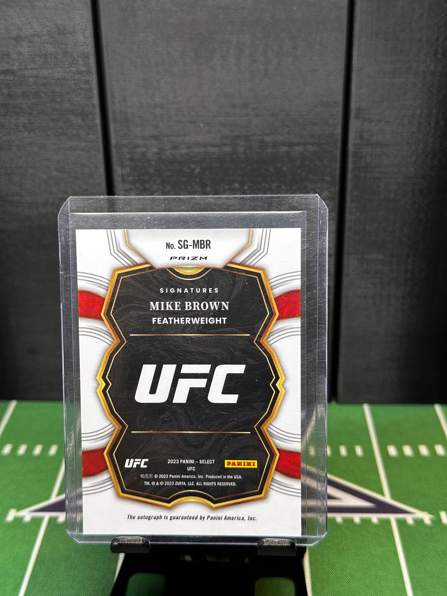Mike Brown 2023 Panini UFC Select Signatures Silver Prizm Auto WEC Champion