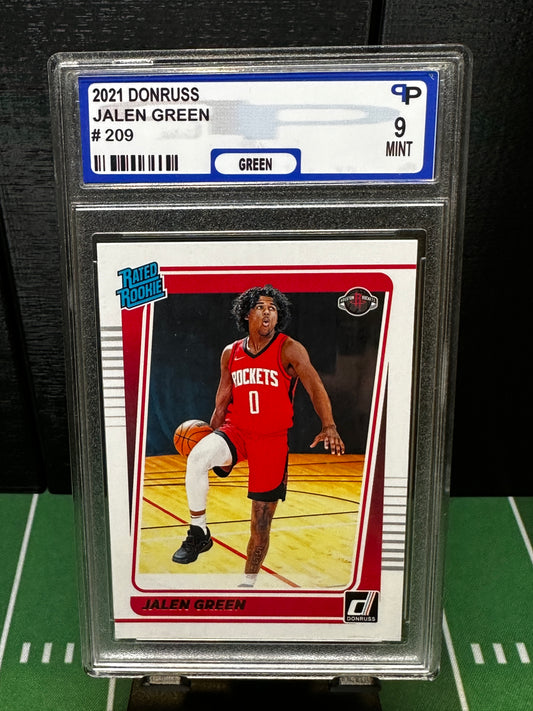2021-22 Panini Donruss Jalen Green Rated Rookie Card RC Base #209 PPG 9