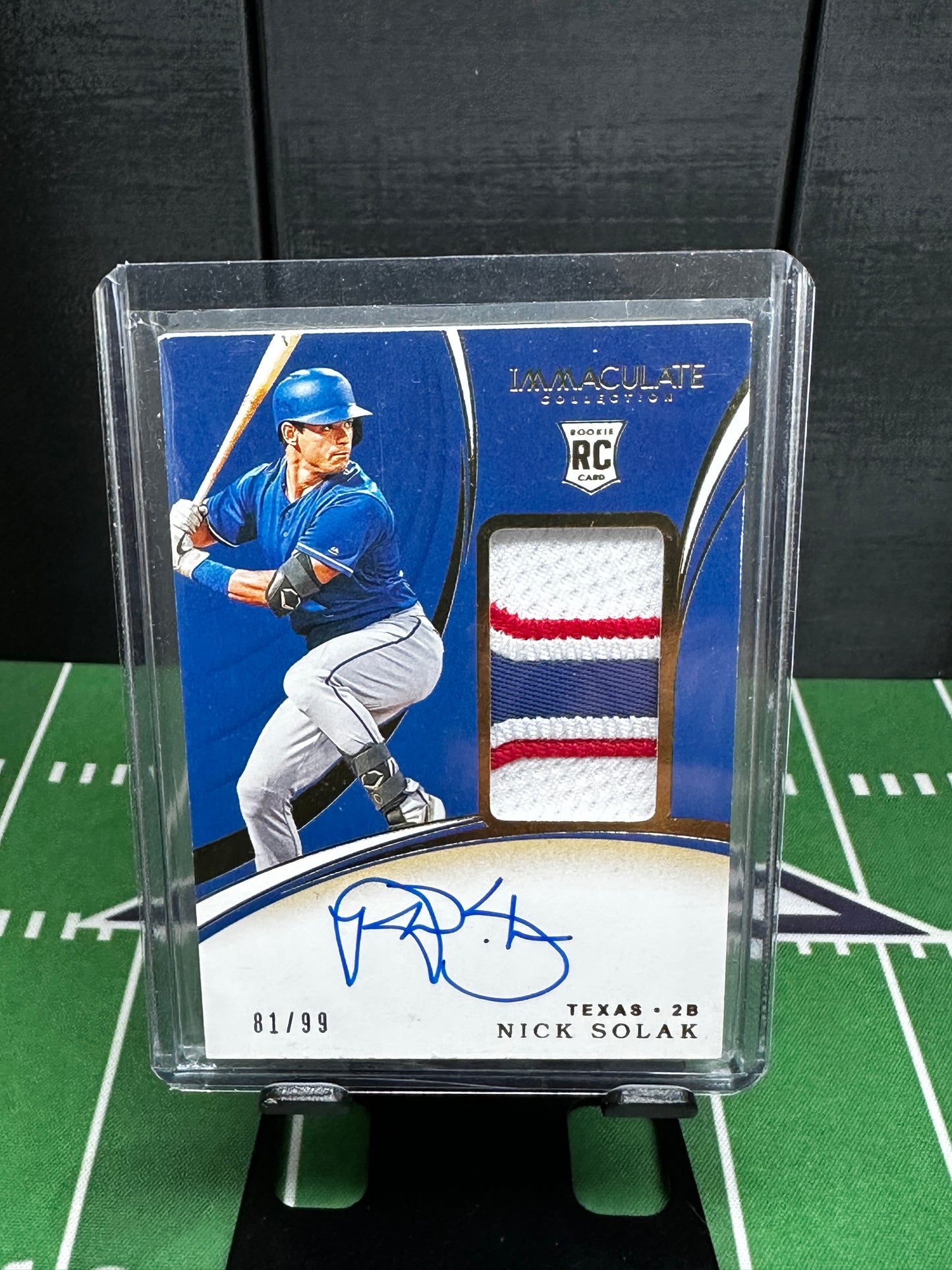 2020 Panini Immaculate /99 Nick Solak #107 RPA Rookie Patch Auto RC