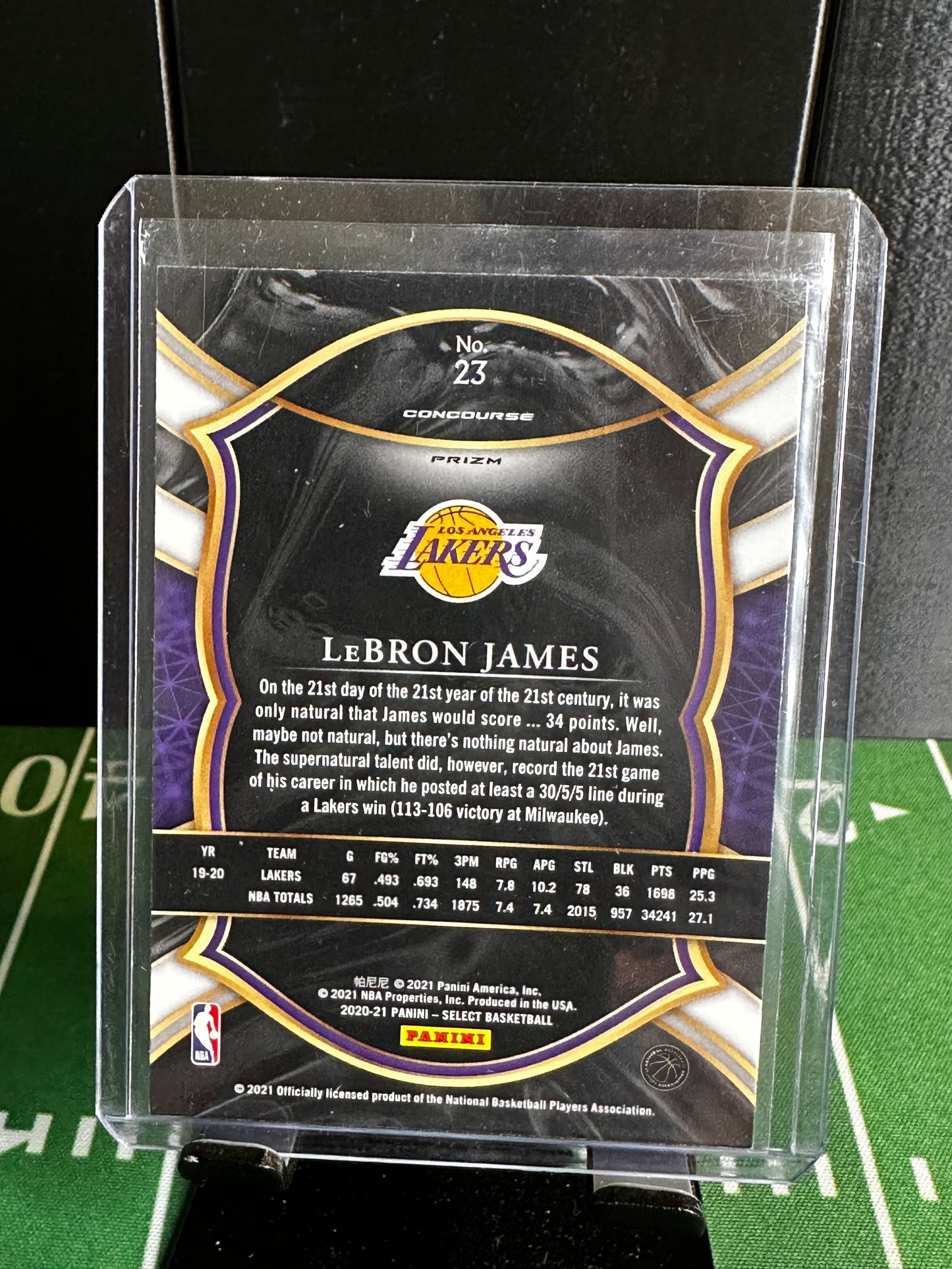 Lebron James 2020-21 Select NBA SILVER PRIZM Concourse Level #23 Lakers