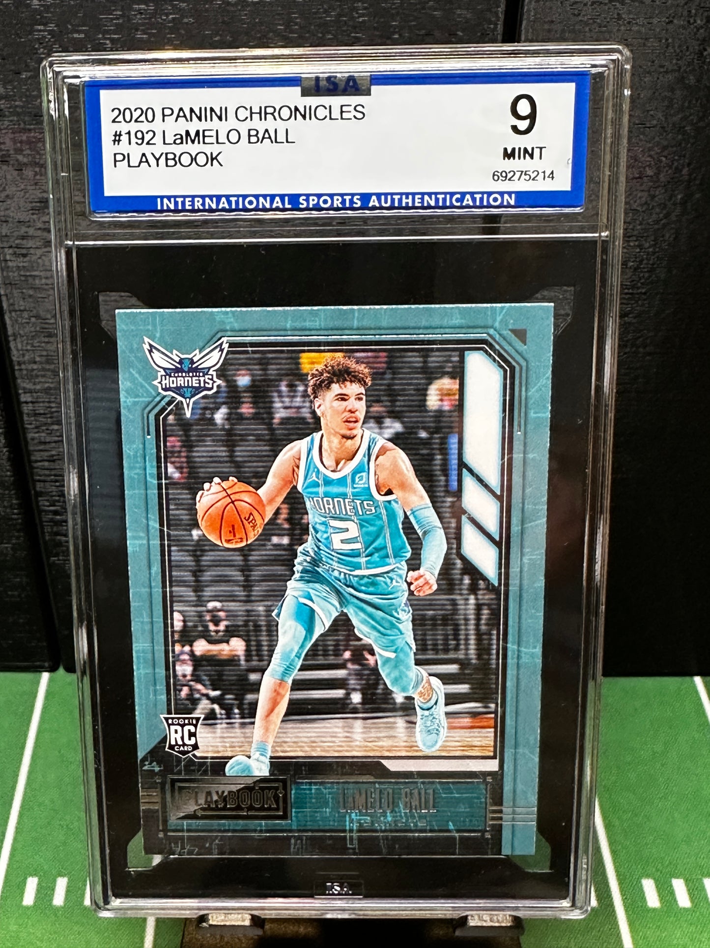 2020-21 Panini Chronicles #192 LaMelo Ball Playbook Charlotte Hornets RC Rookie ISA 9