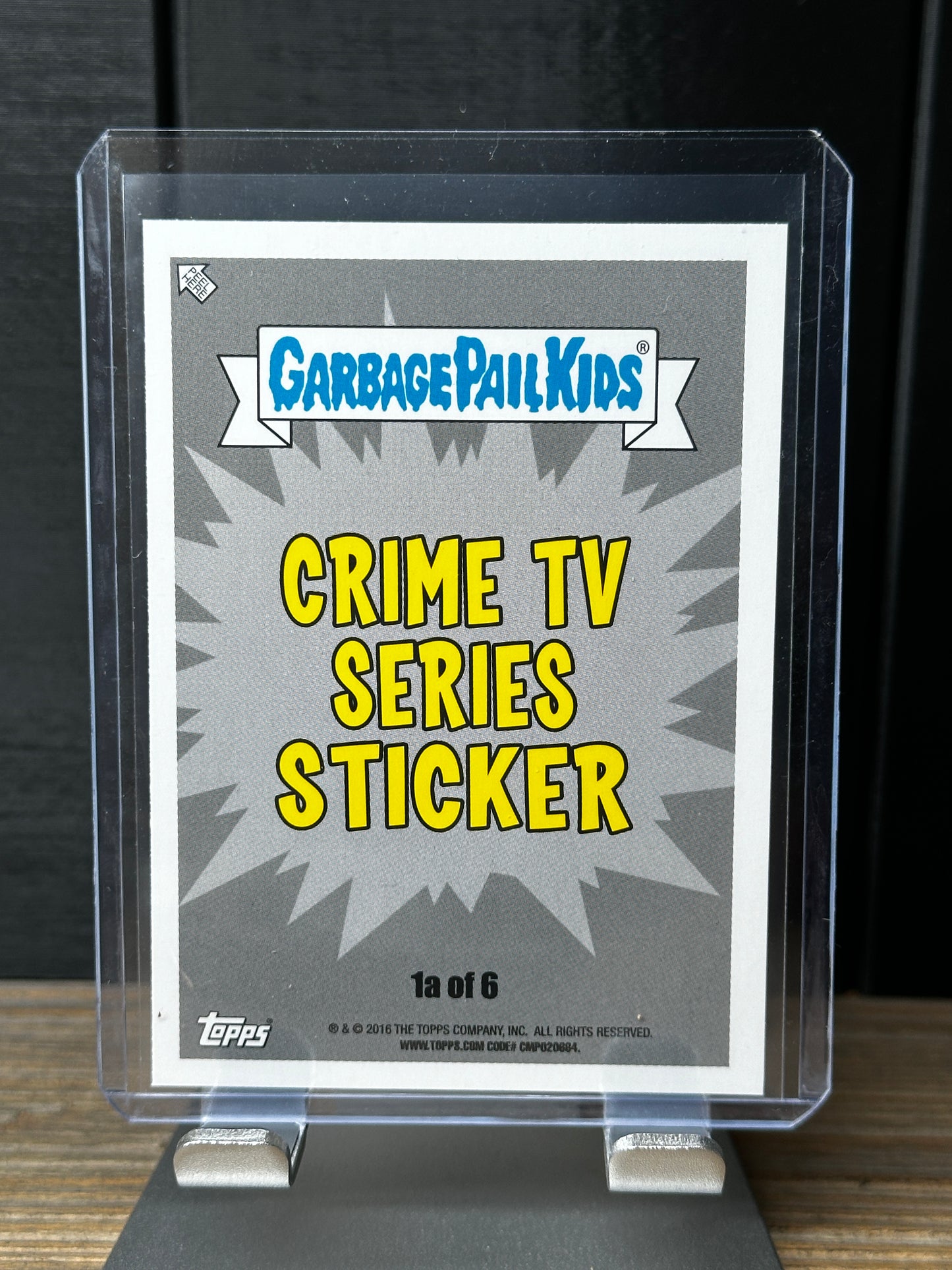 Garbage Pail Kids Prime Slime Trashy TV Sticker 1a American Crime Jory Green