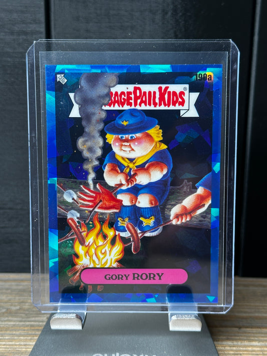 2022 GARBAGE PAIL KIDS Chrome Sapphire GORY RORY 190a BLUE CRACKED ICE REFRACTOR