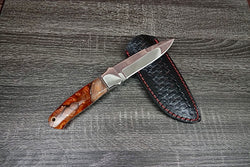 8.7" CUSTOM HANDMADE HUNTING KNIFE COMBAT FIXED BLADE MILITARY