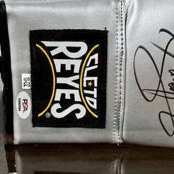 Manny Pacquiao signed Reyes silver boxing glove PSA Auth