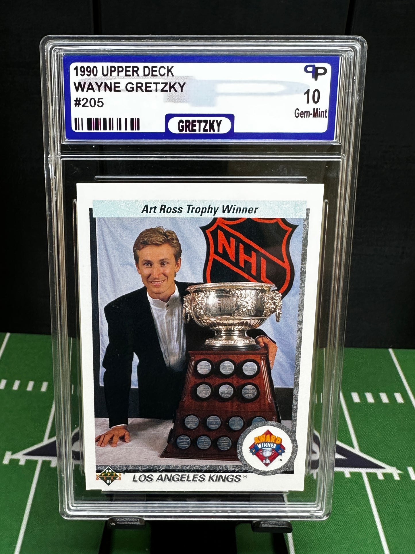 1990 Upper Deck French Wayne Gretzky Art Ross PPG10 Gem Mint #205