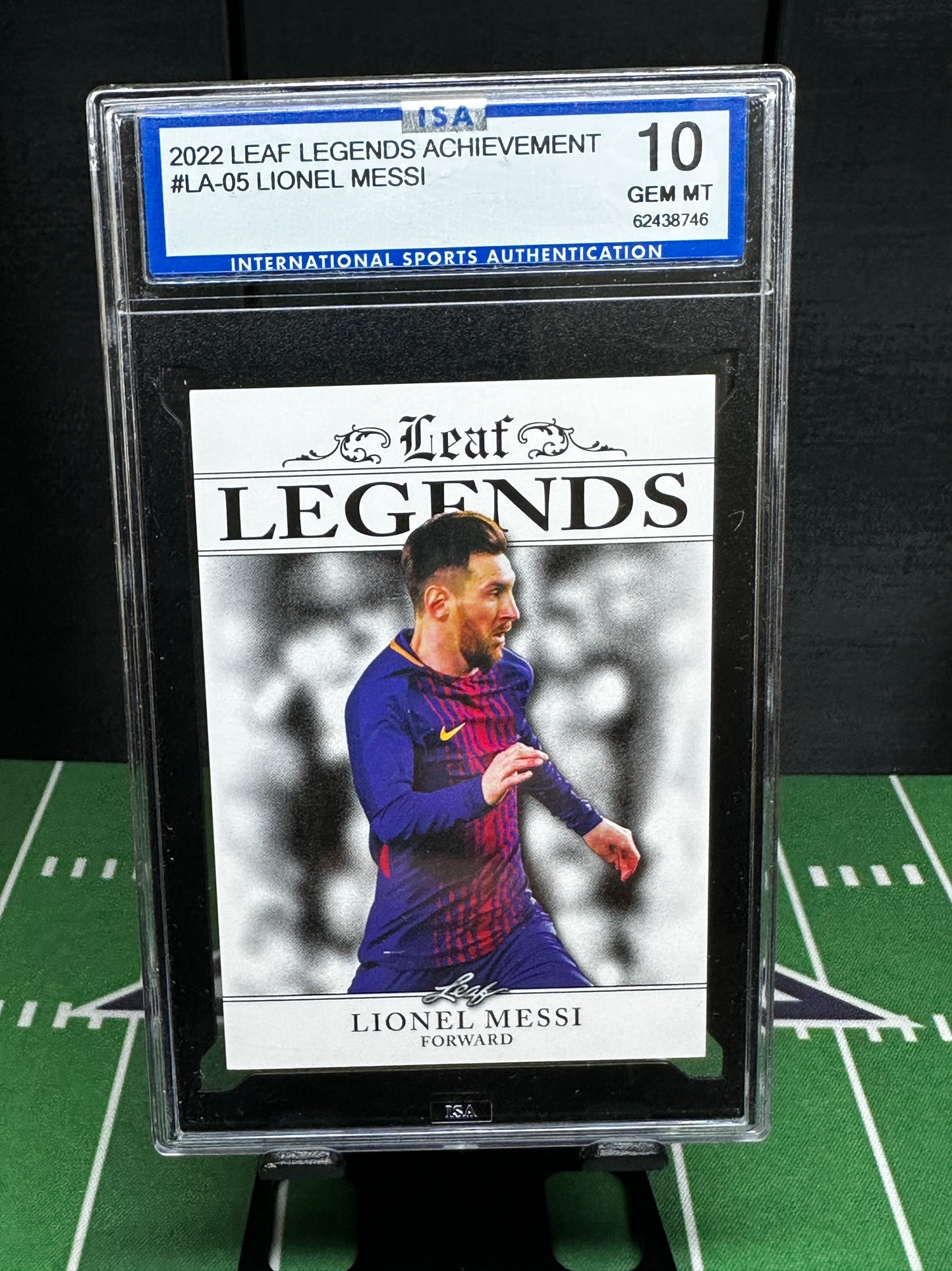 2022 Leaf Legends Achievement Lionel Messi #LA-05 ISA 10