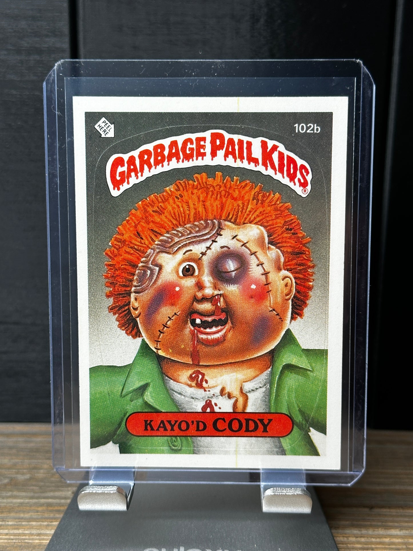 1986 Topps Garbage Pail Kids # 102b KAYO'D CODY Original