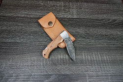 Handmade Damascus Steel Folding Pocket Knife