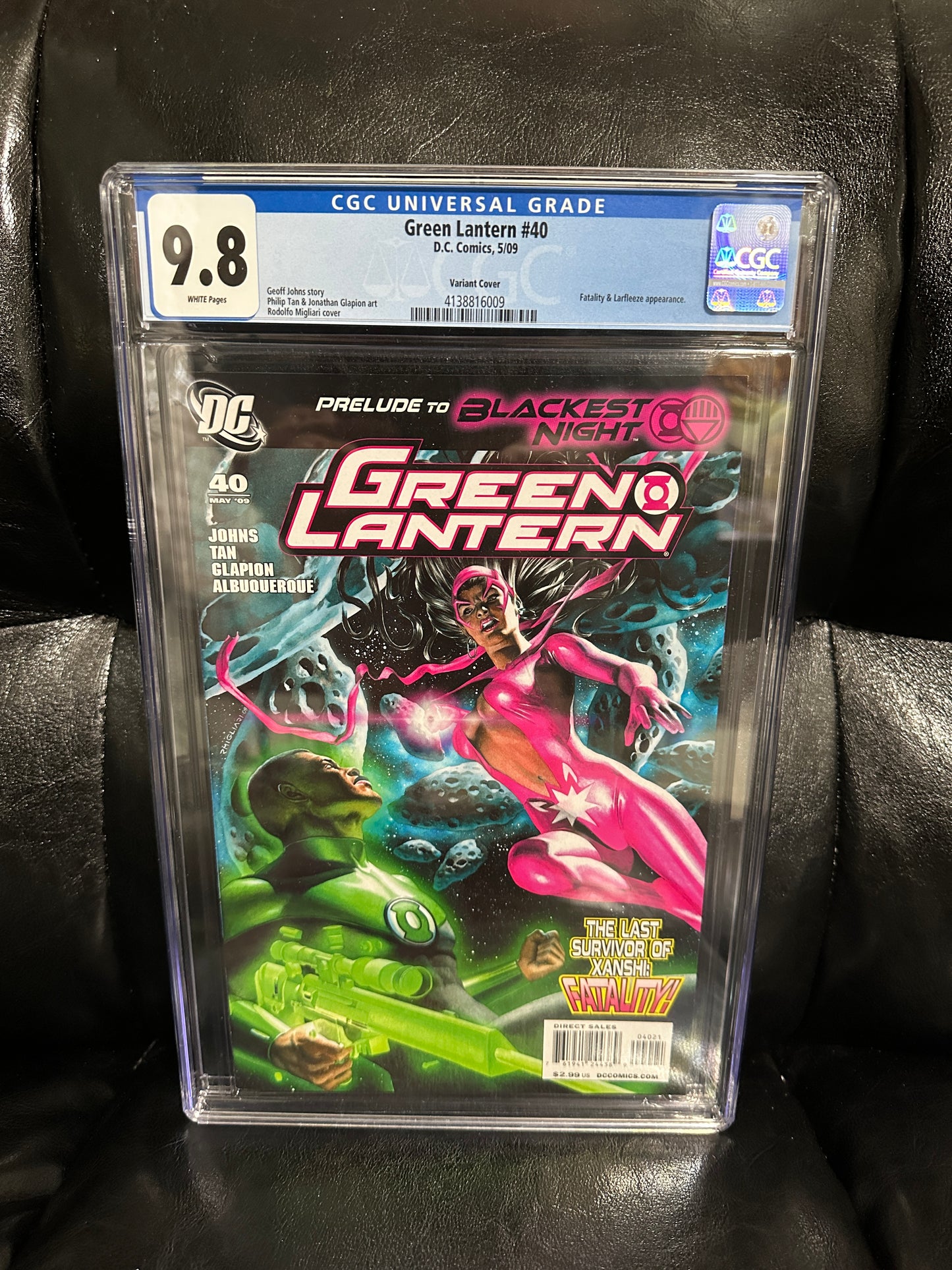 Green lantern #40 CGC 9.8 Variant cover