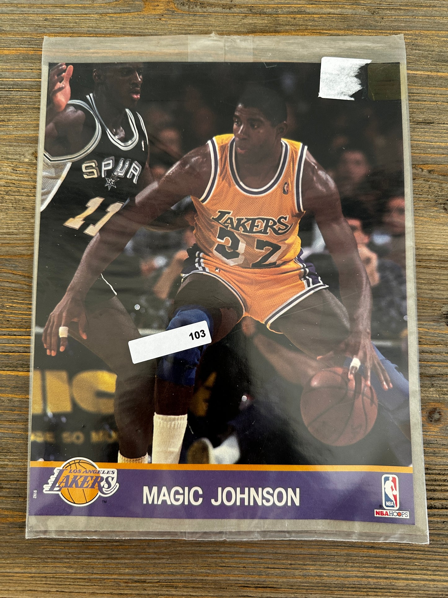 1990 sealed Hoops Magic Johnson 8x10 NBA photo