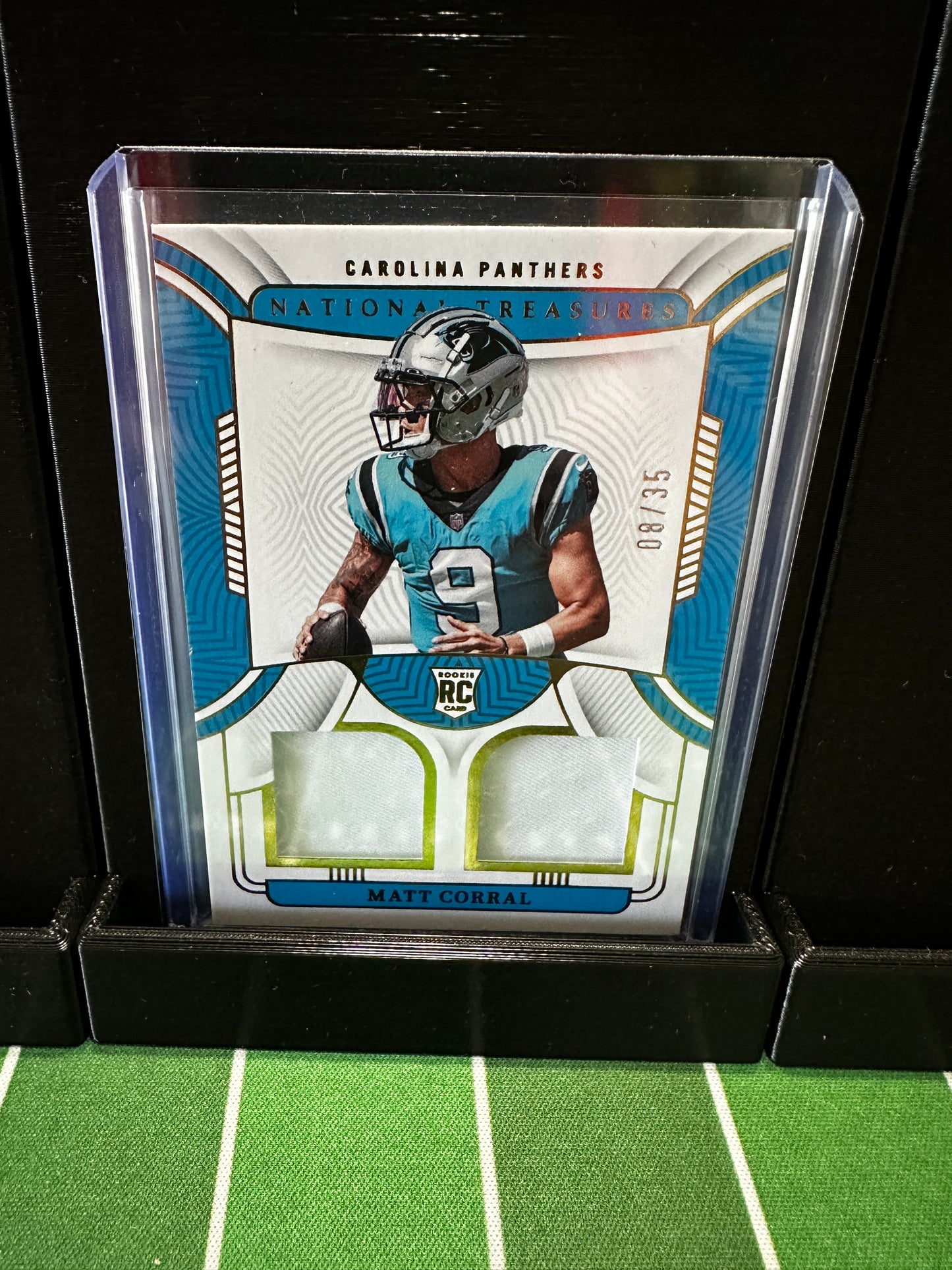Matt Corral 2022 National Treasures Rookie Patch Relic SP /35 PANTHERS